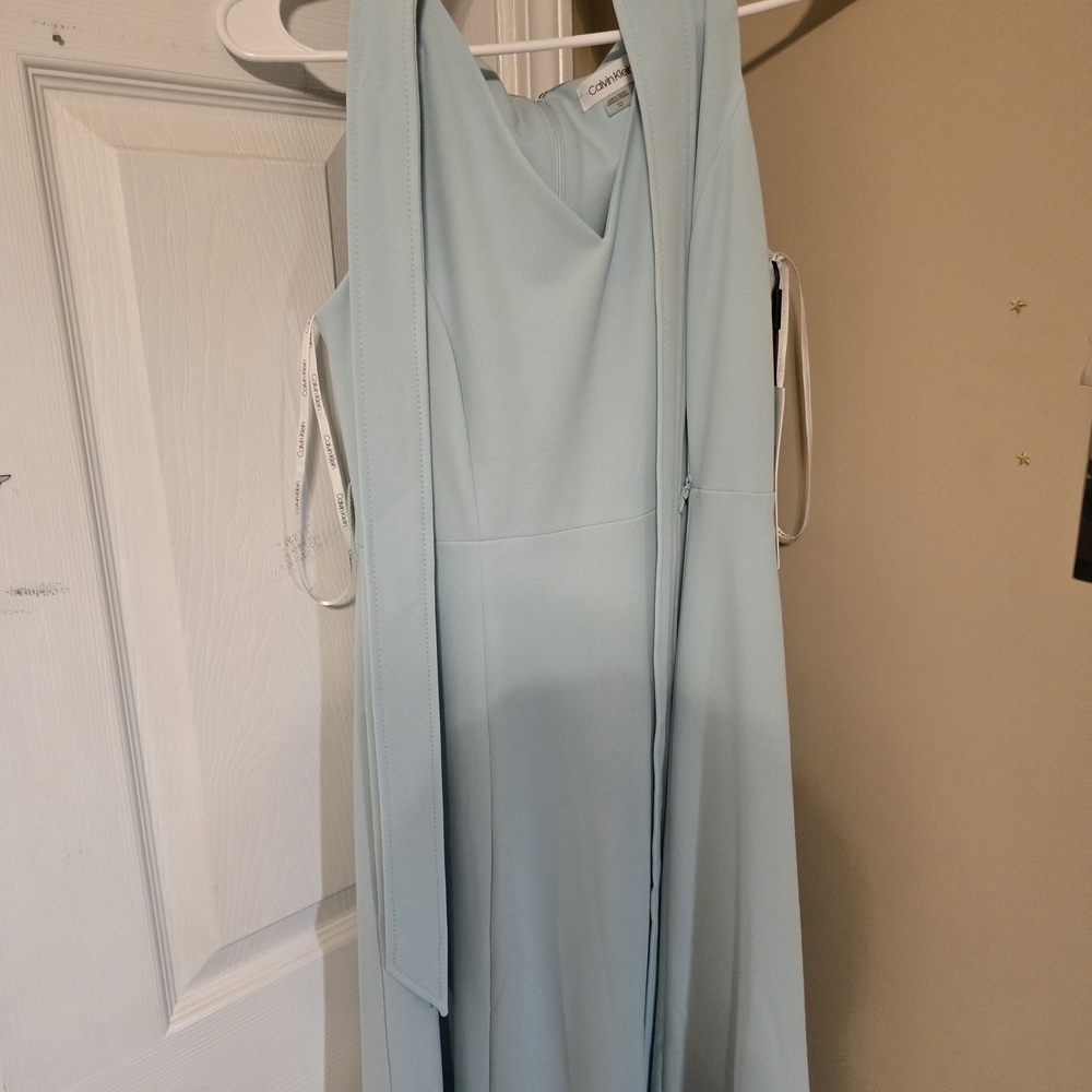 Calvin Klein Soft Blue Maxi Dress